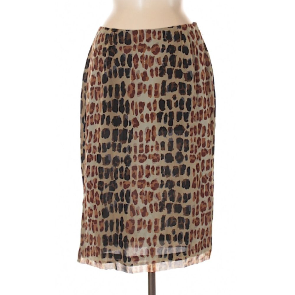 Alfani Animal Print Silk Skirt